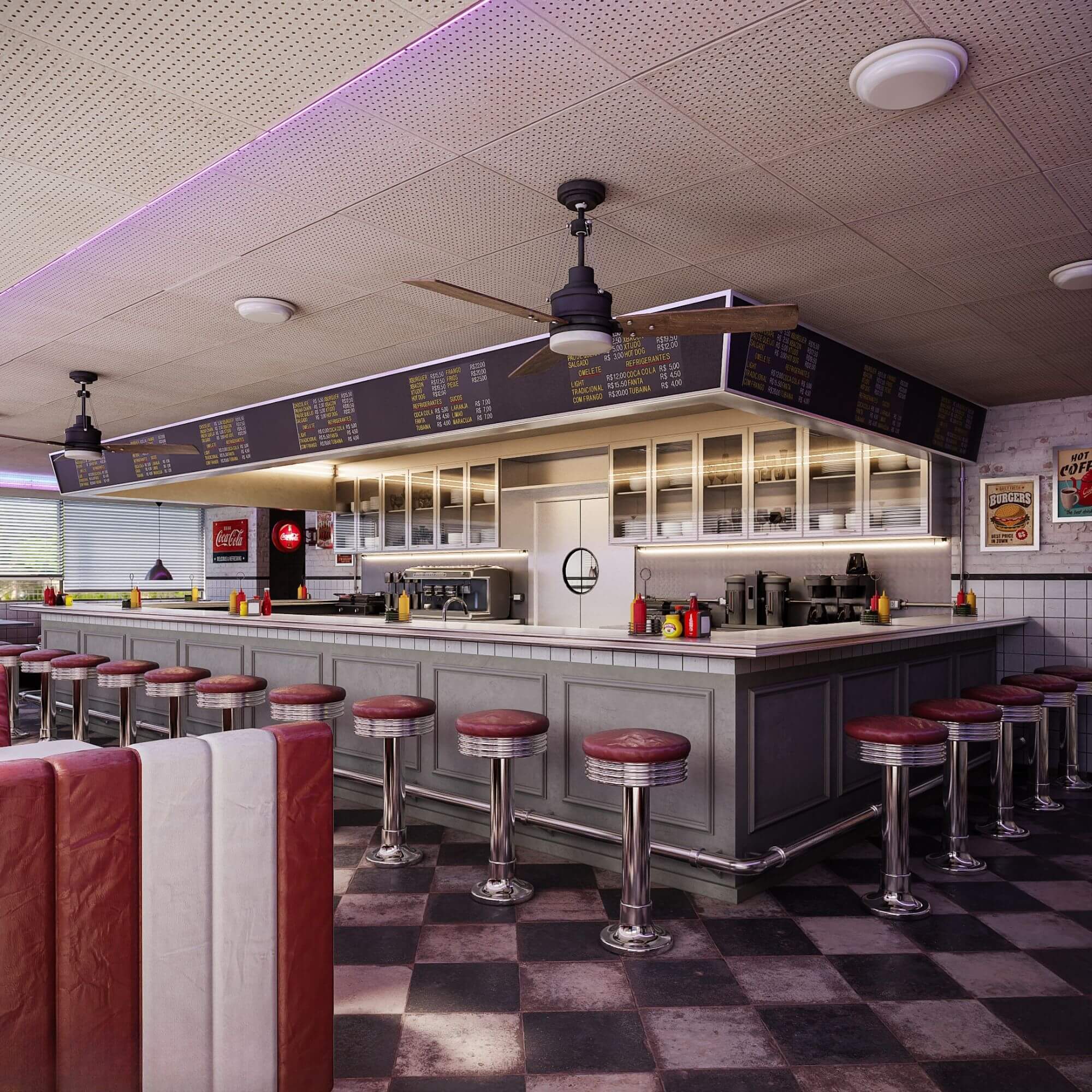ARQLOADS 091 - LANCHONETE RETRO