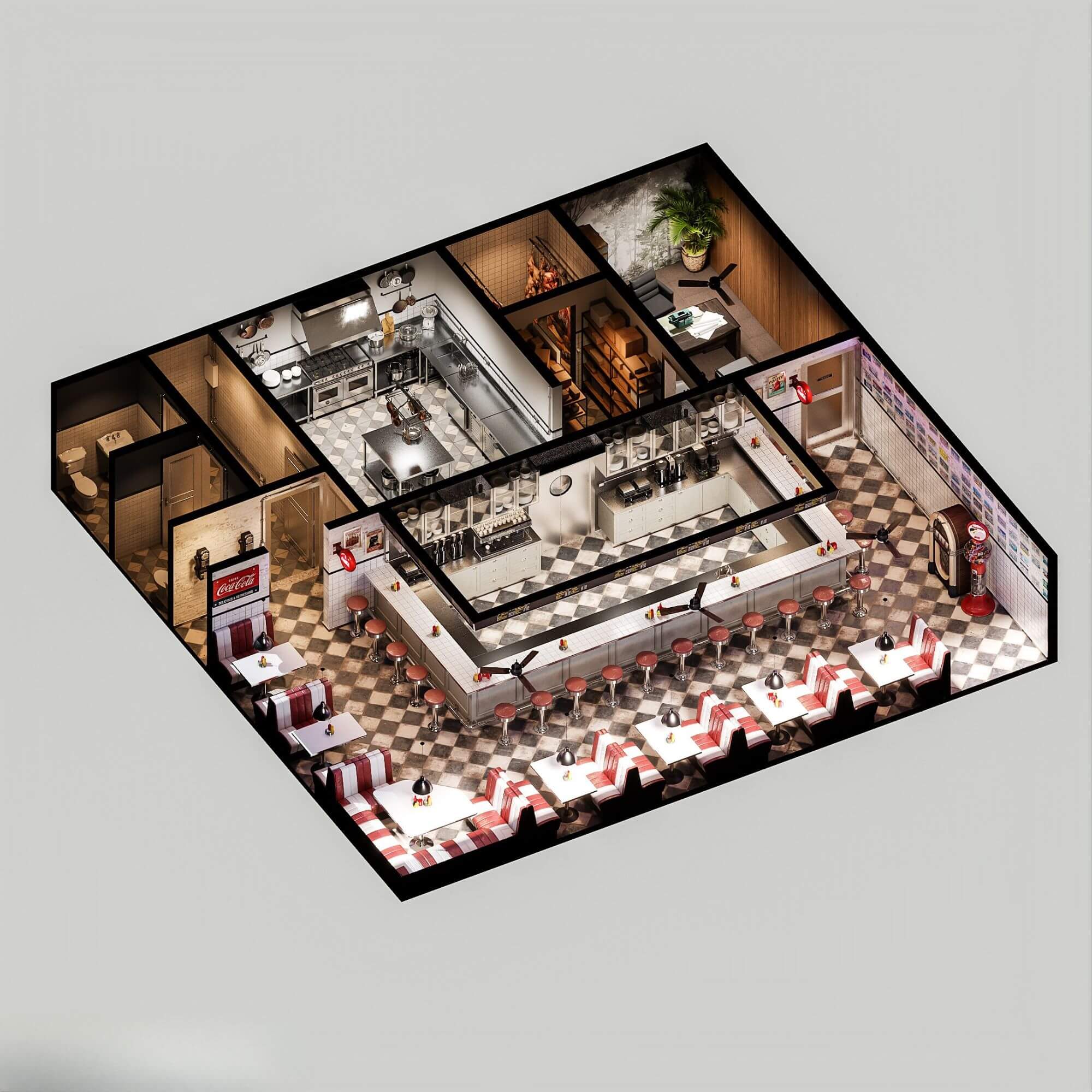 ARQLOADS 091 - LANCHONETE RETRO